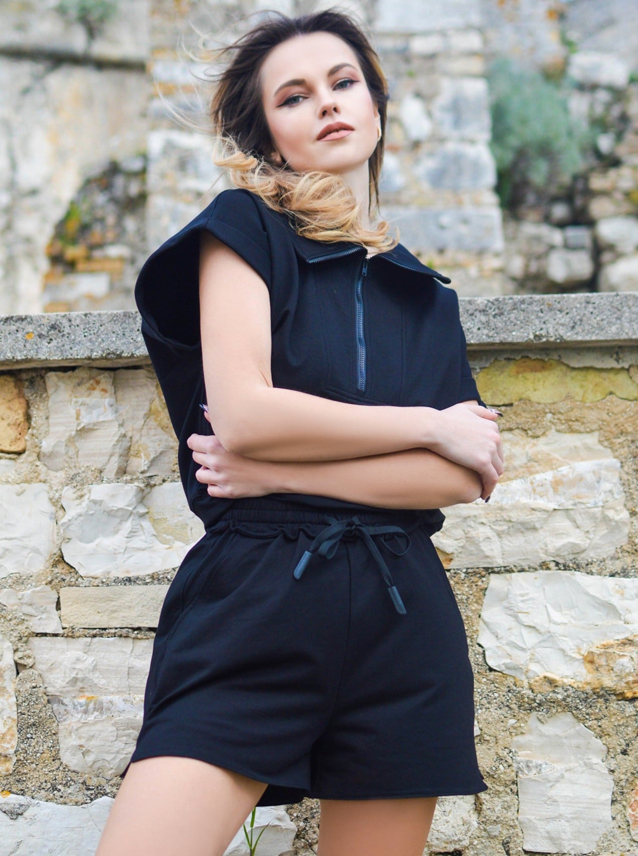 Set Top & Σορτς ΜΑΥΡΟ