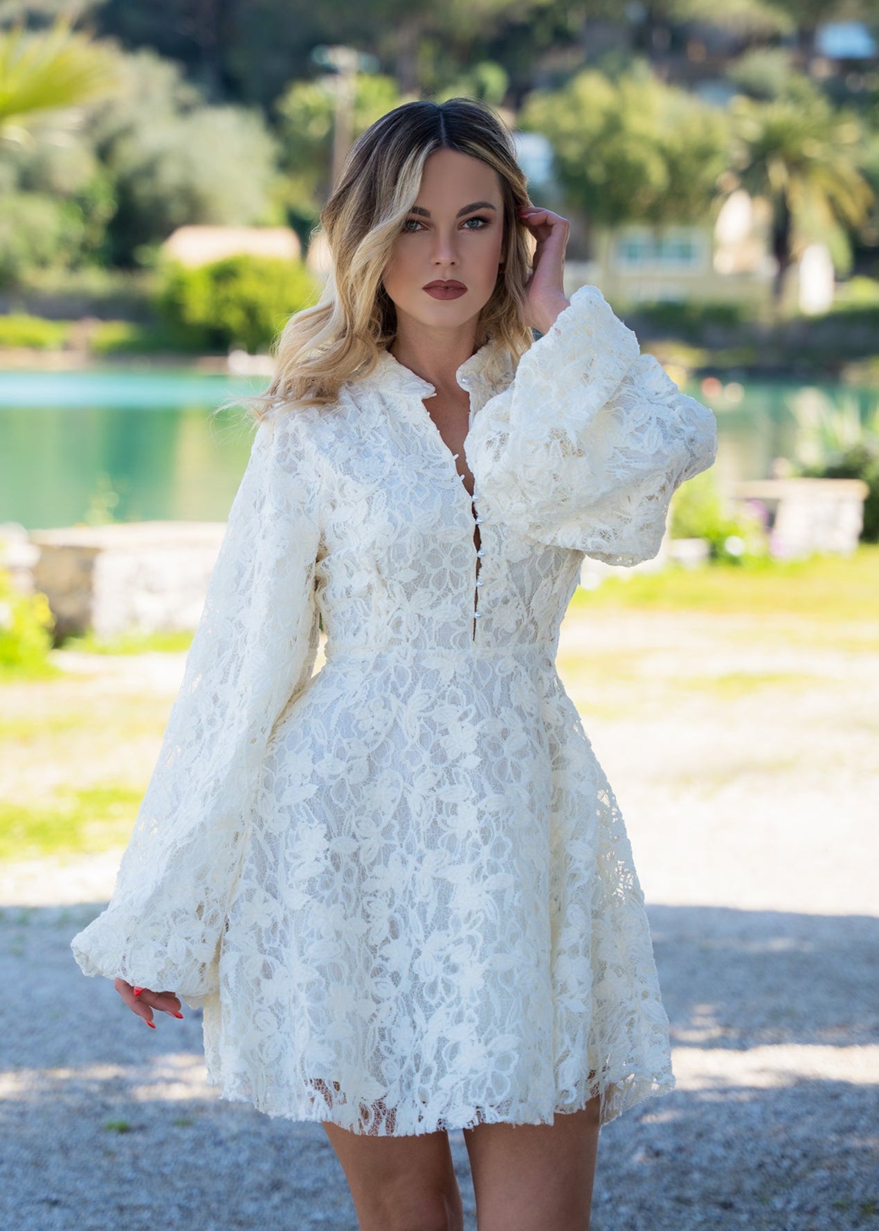 Κοντό φόρεμα LACE VIVIENNE