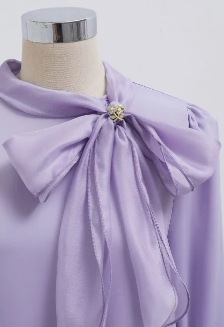 Μπλούζα Σατέν ΛΙΛΑ BOWKNOT