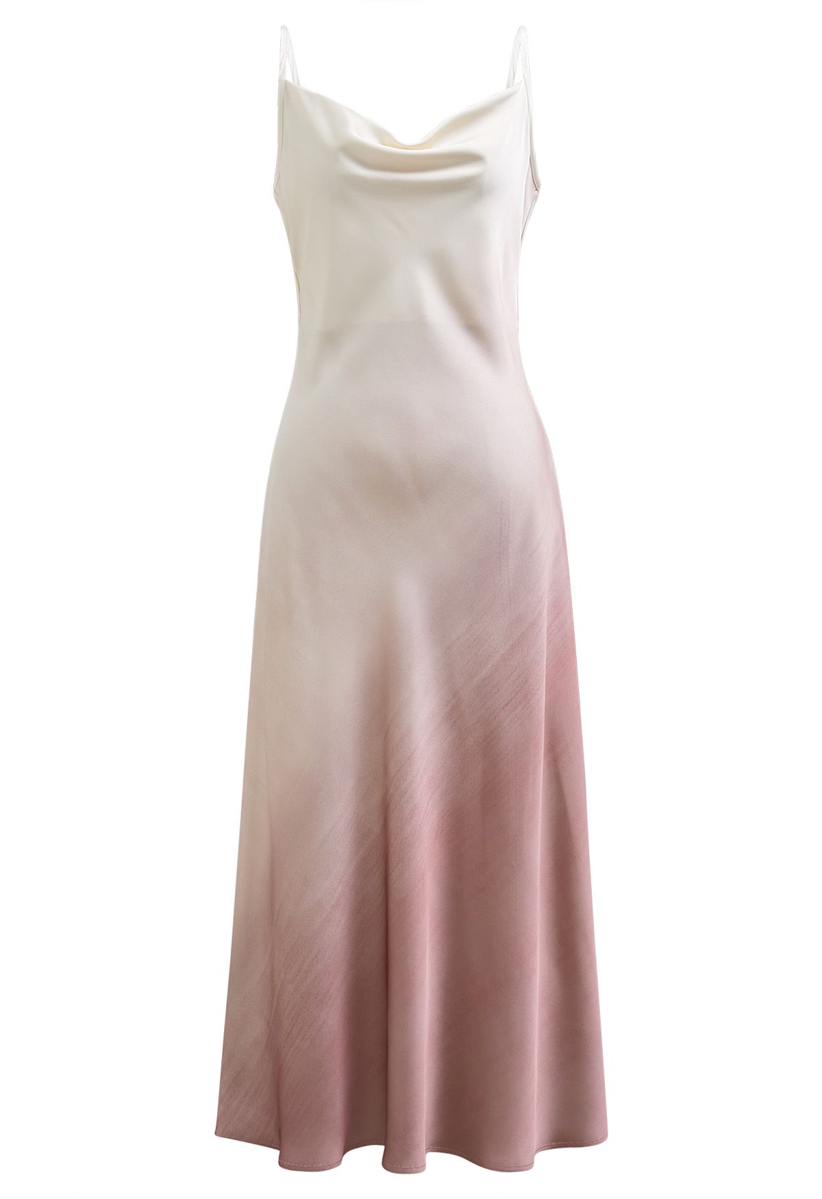 Σατέν φόρεμα σε στυλ LINGERIE GRADIENT MOCCA