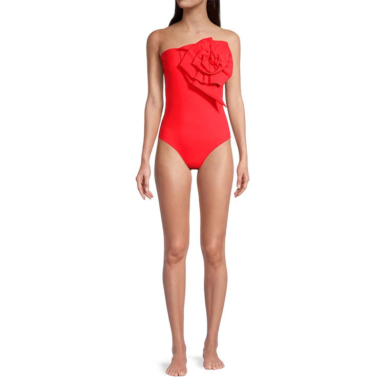 Μαγιό SET Ολόσωμο με φούστα RICH RED