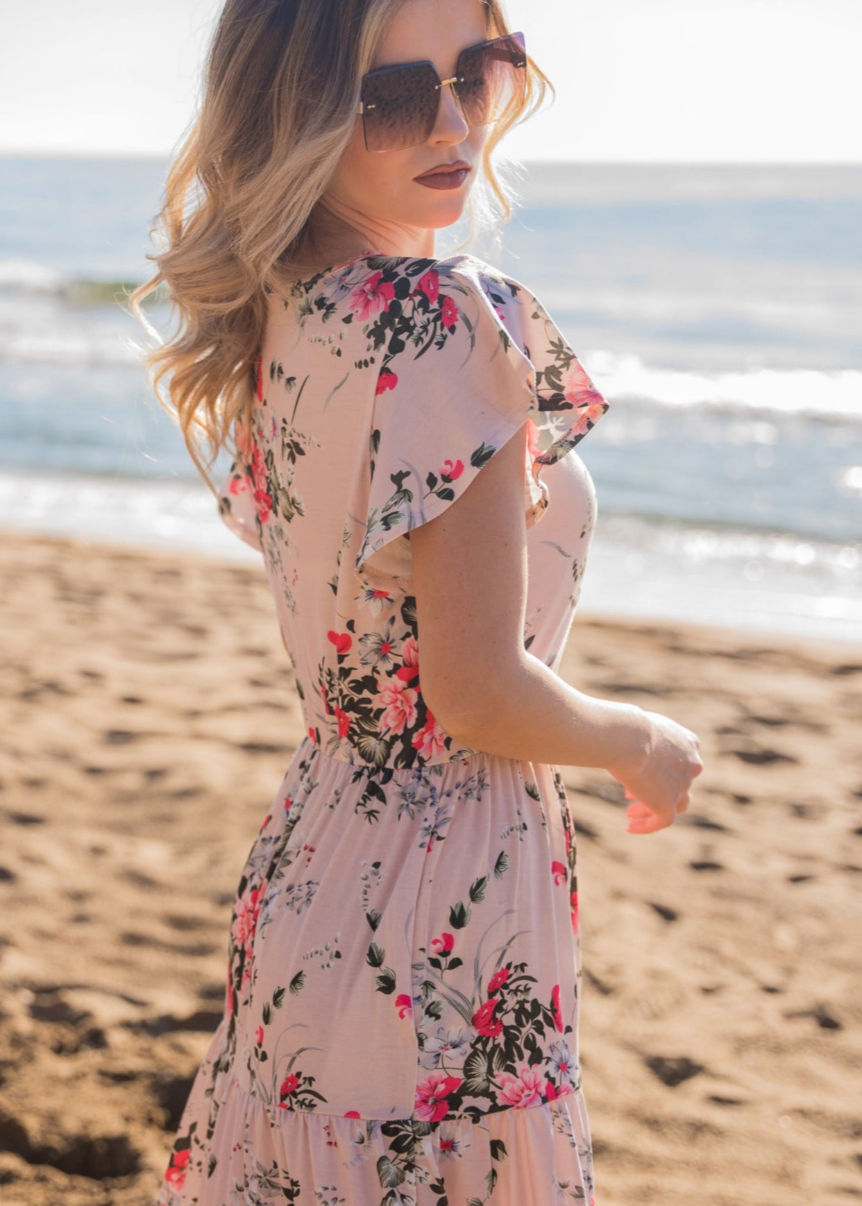 Φόρεμα FLORAL ΜΠΕΖ