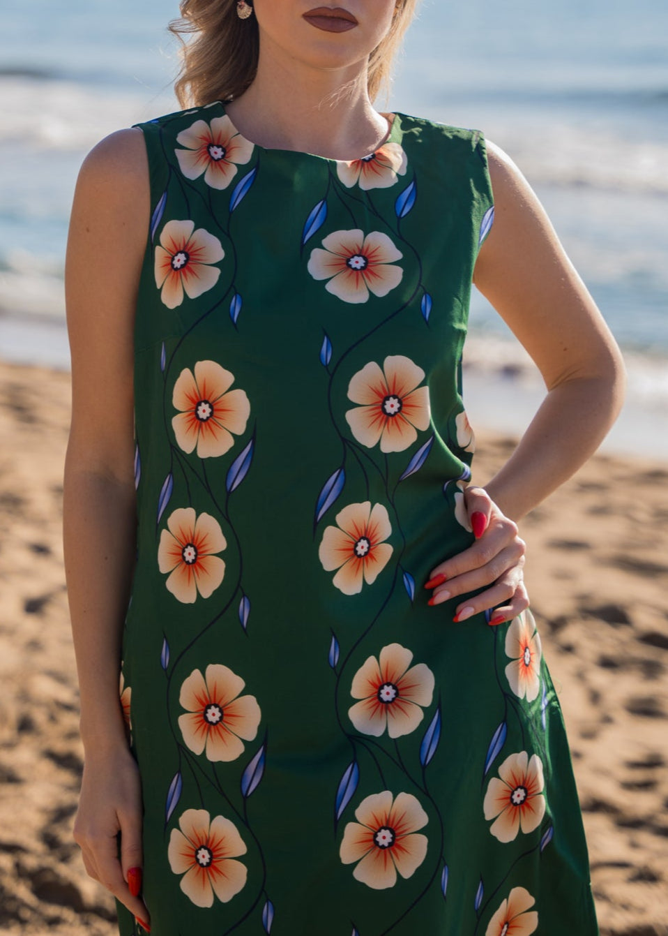 Φόρεμα FLORAL ΠΡΑΣΙΝΟ