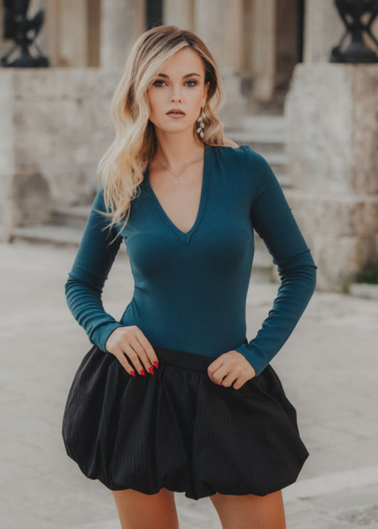 Μπλούζα με πλέξη ριμπ ΠΕΤΡΟΛ