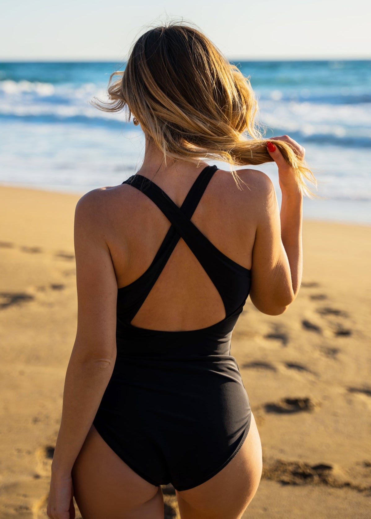 Μαγιό Ολόσωμο CROSS BACK ΜΑΥΡΟ
