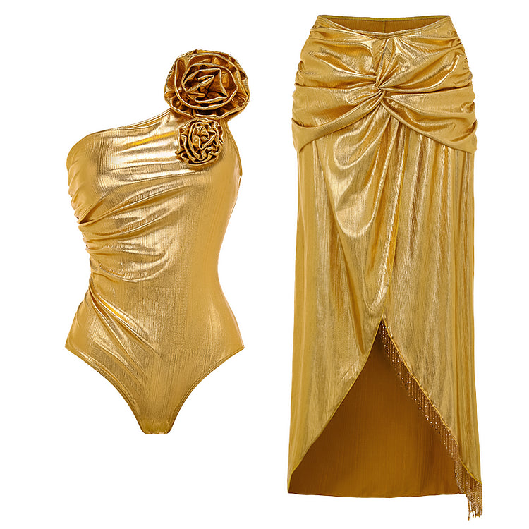 Μαγιό SET Ολόσωμο με φούστα GOLDIE