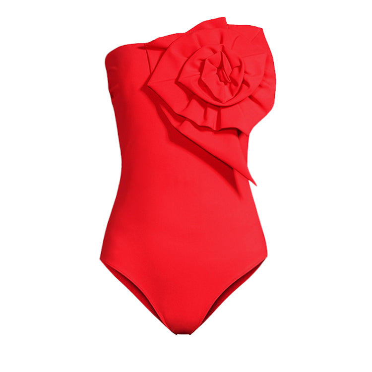 Μαγιό SET Ολόσωμο με φούστα RICH RED