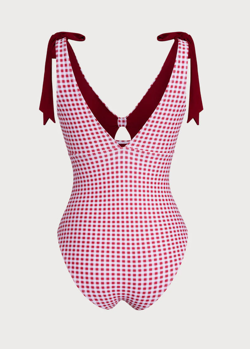 Μαγιό Ολόσωμο ΚΟΚΚΙΝΟ BOW