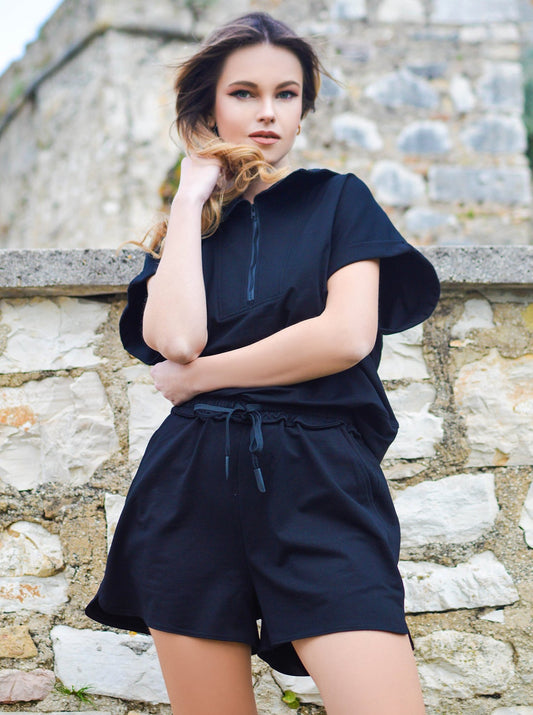 Set Top & Σορτς ΜΑΥΡΟ