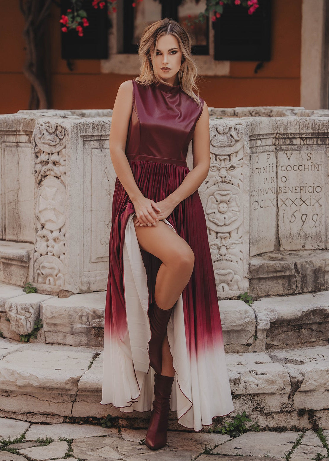 Μάξι φόρεμα OMBRE