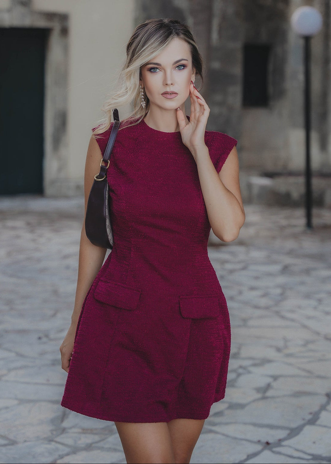 Κοντό φόρεμα WINE KISS