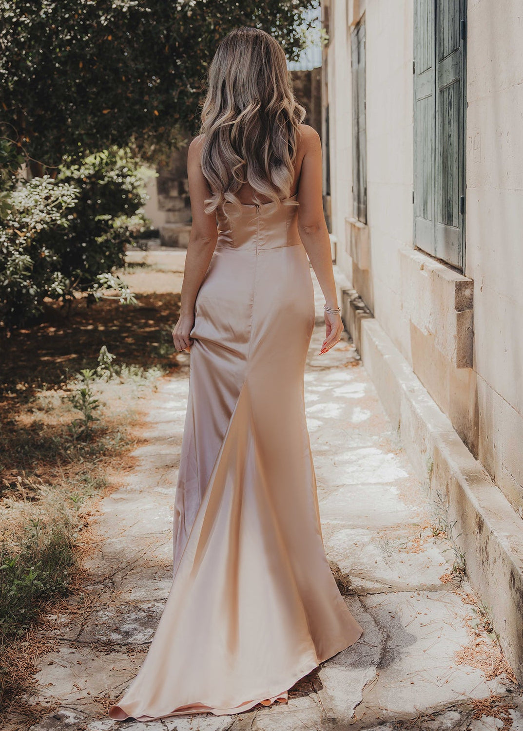 Σατέν φόρεμα AURELIA