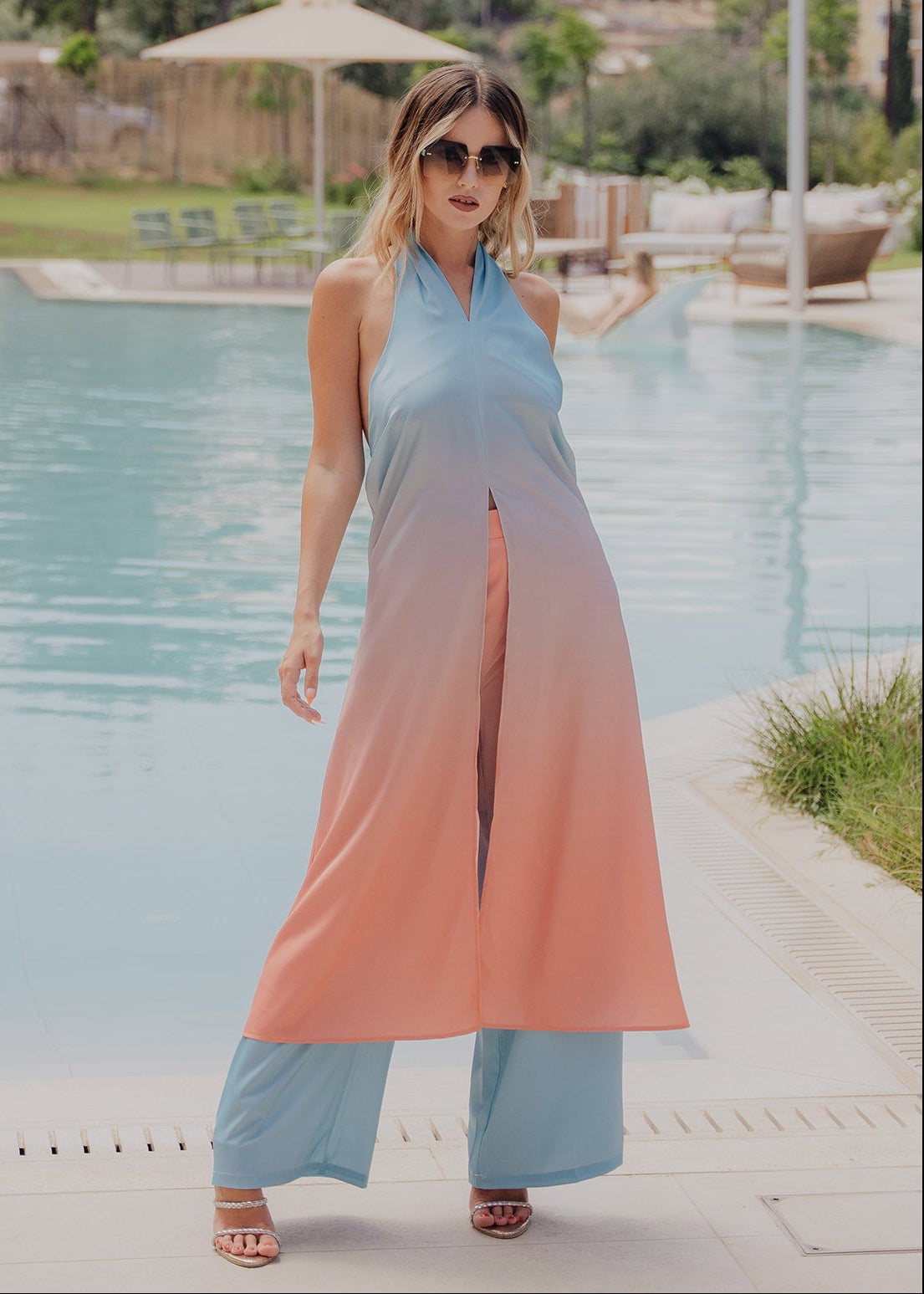 Σατέν Σετ Top & Παντελόνι GRADIENT