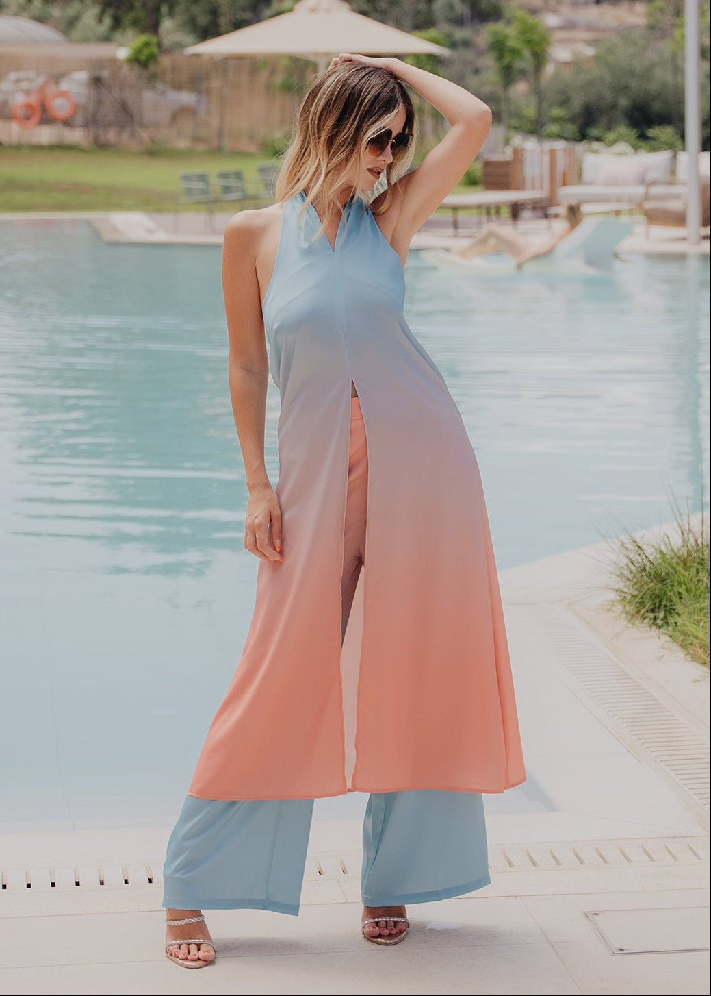 Σατέν Σετ Top & Παντελόνι GRADIENT