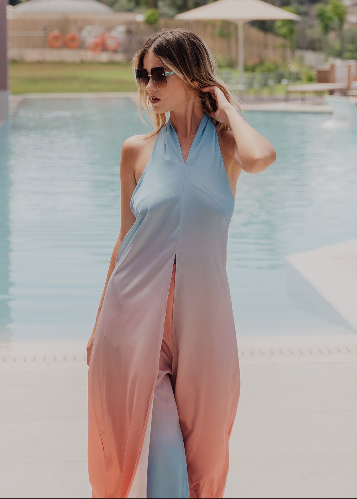 Σατέν Σετ Top & Παντελόνι GRADIENT