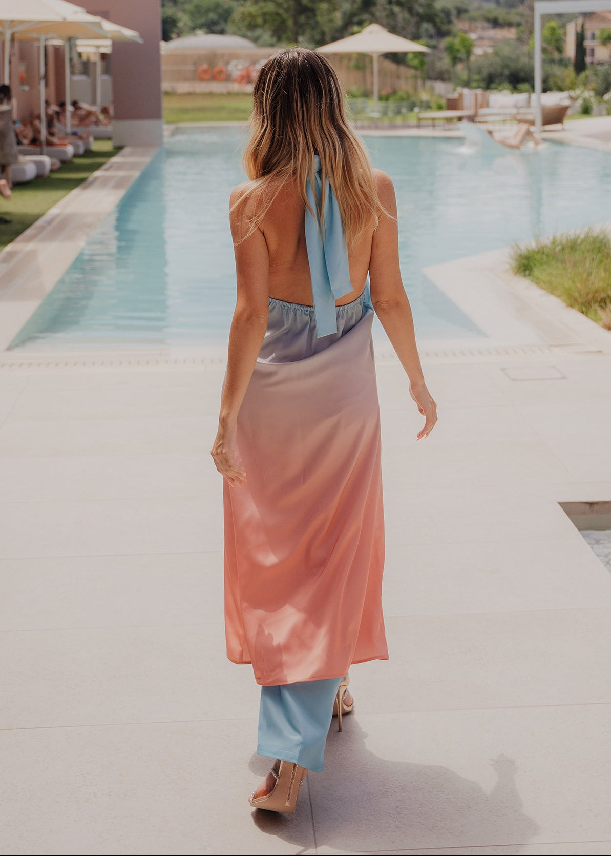 Σατέν Σετ Top & Παντελόνι GRADIENT
