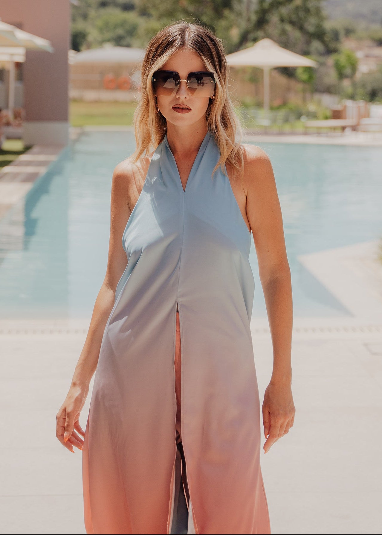 Σατέν Σετ Top & Παντελόνι GRADIENT
