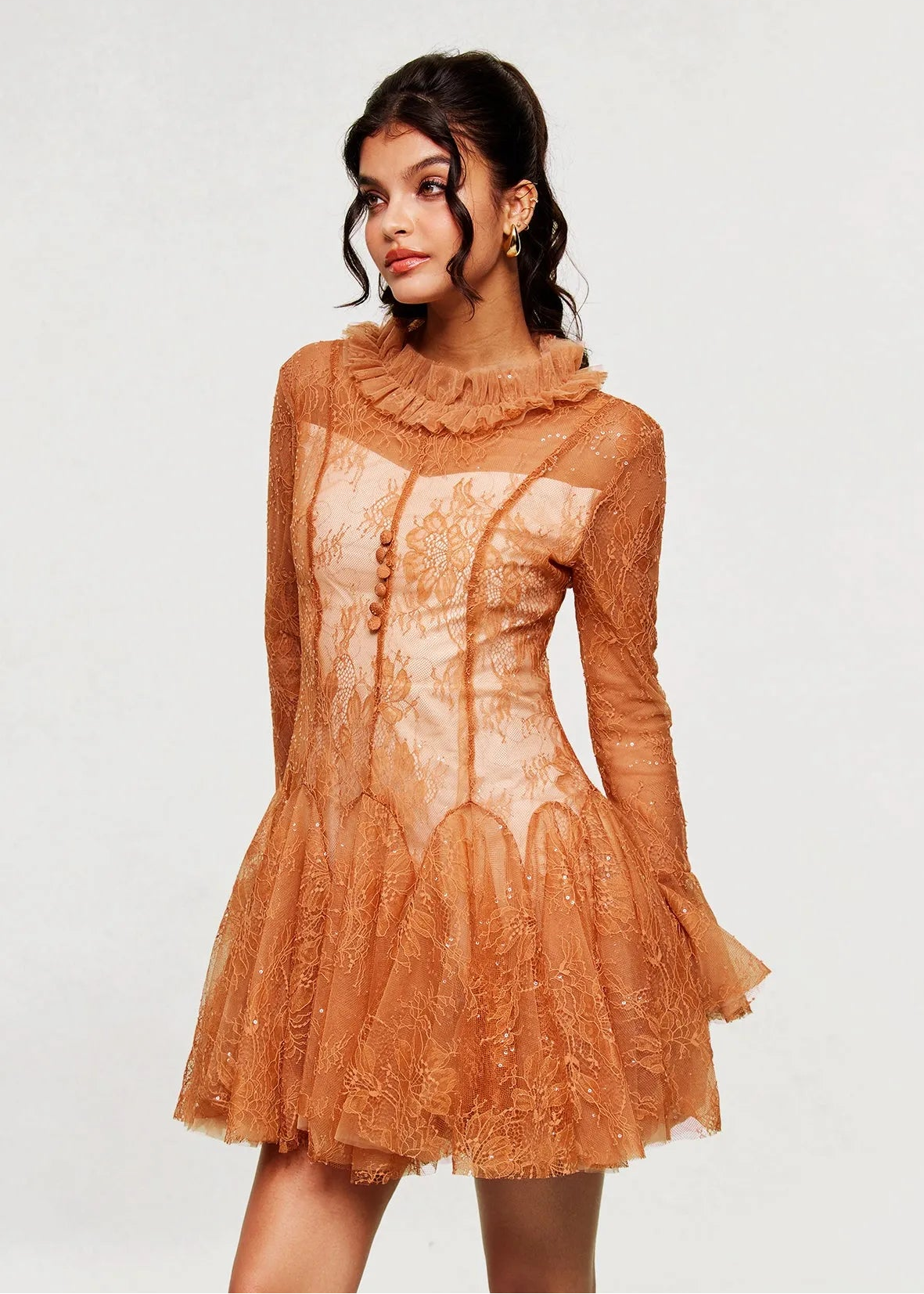 Κοντό φόρεμα BLANID LACE