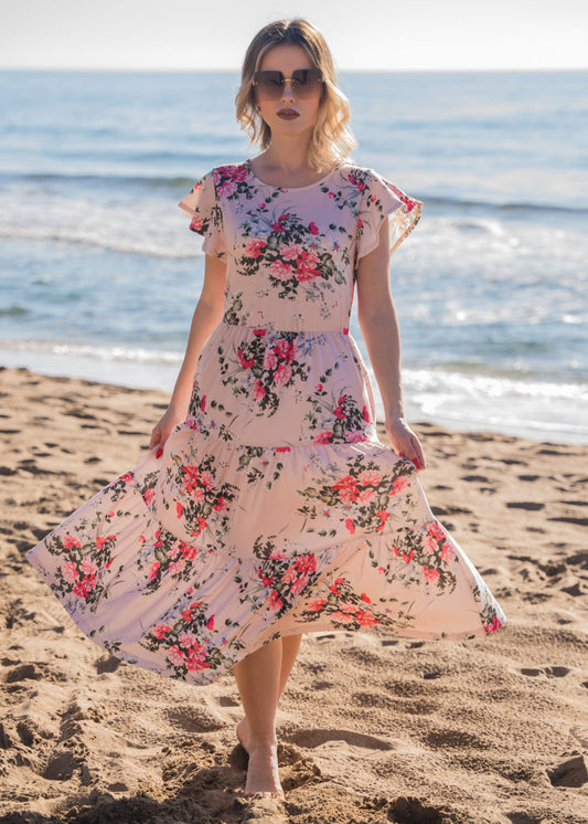 Φόρεμα FLORAL ΜΠΕΖ