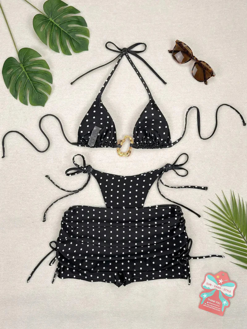 Σετ Μαγιό Μπικίνι με Σορτς POLKA DOT