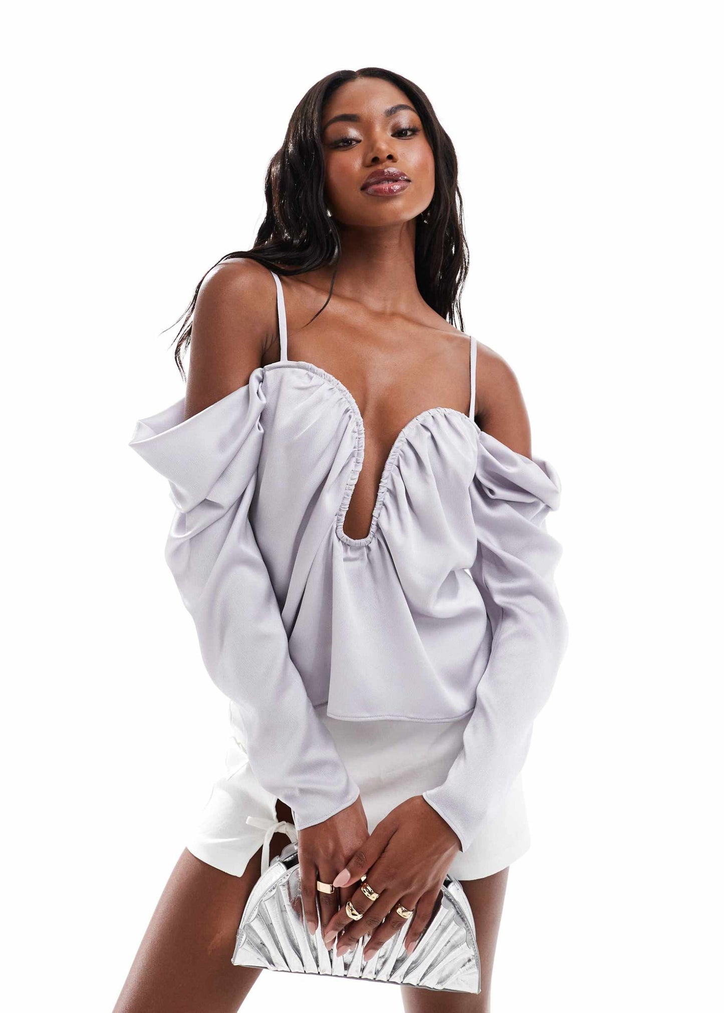 Μπλούζα SATIN ΑΣΗΜΙ