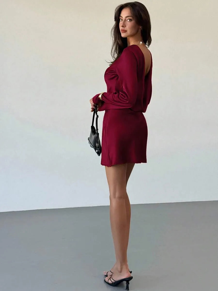 Κοντό φόρεμα BURGUNDY AFFAIR
